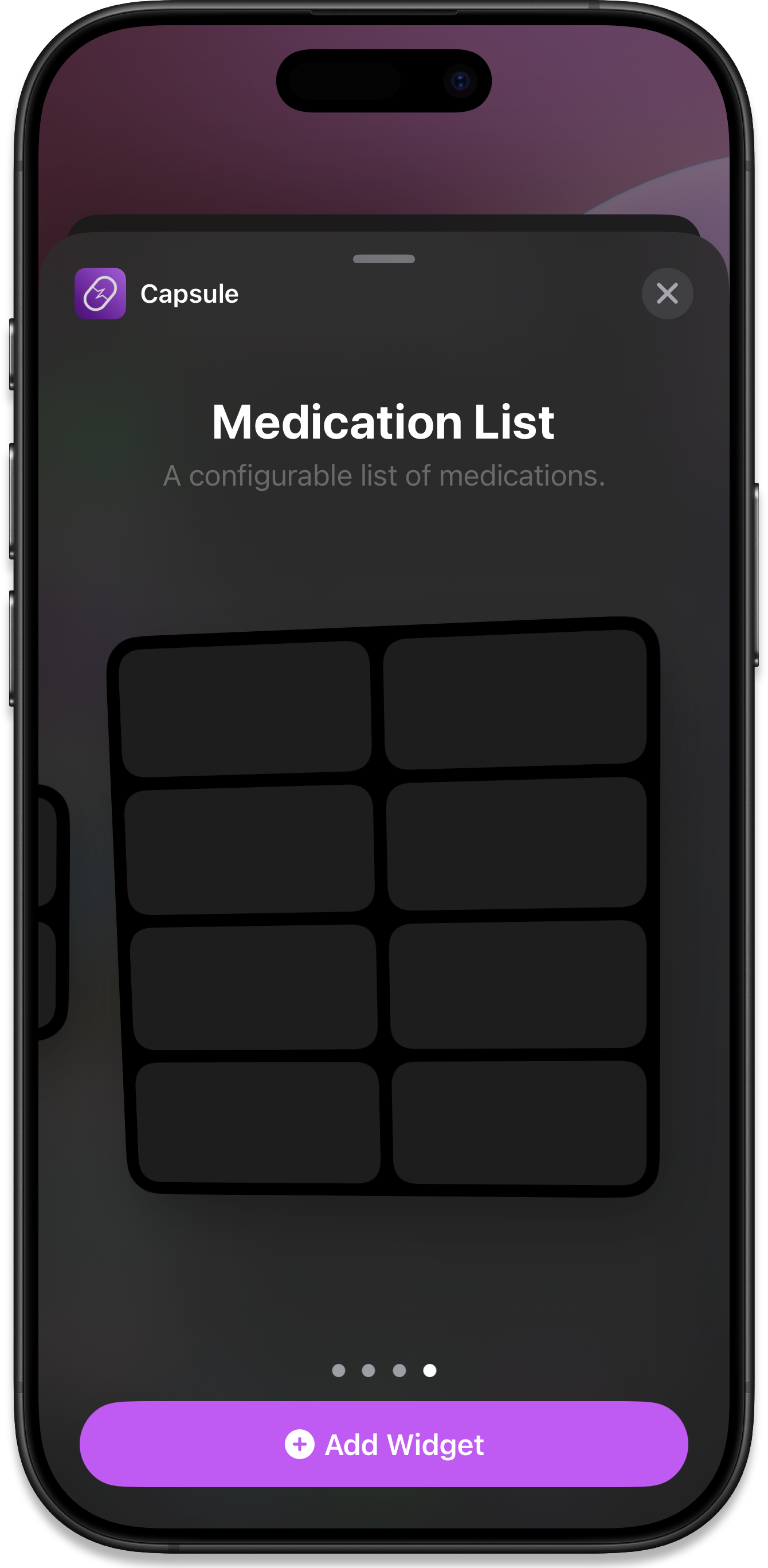 Add Widget Option List Large
