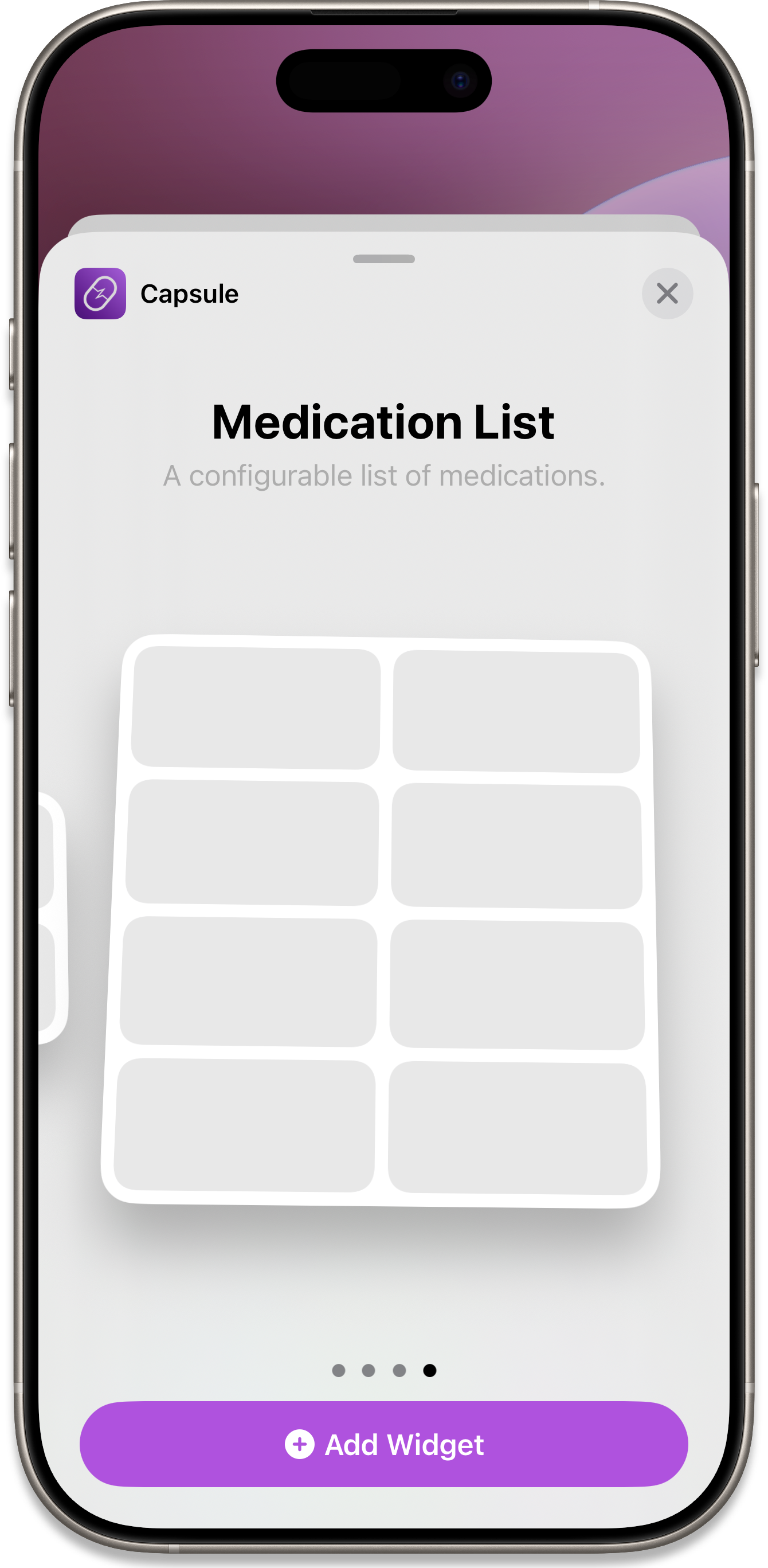 Add Widget Option List Large