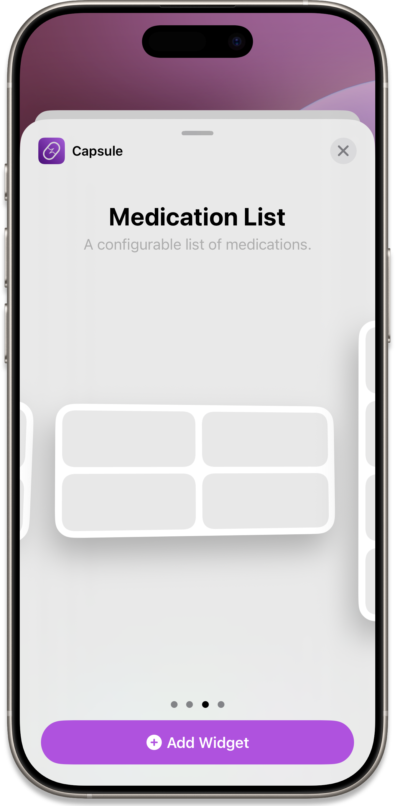 Add Widget Option List Medium